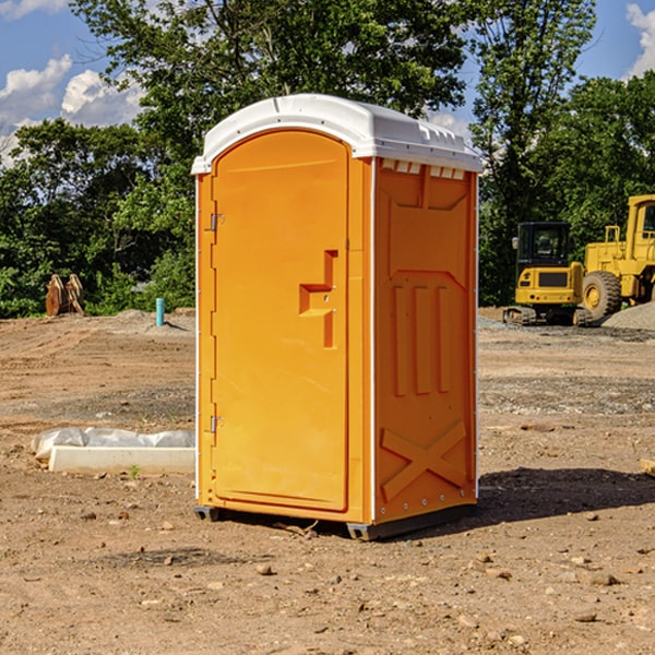 how often are the portable restrooms cleaned and serviced during a rental period in Lake Nacimiento